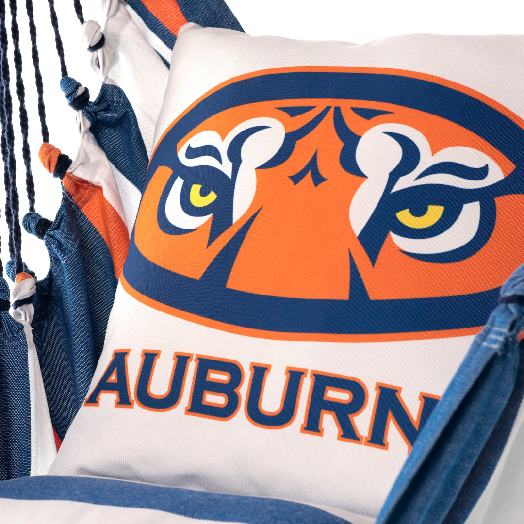 Pillow with Auburn Tigers Eyes logo and wordmark Auburn