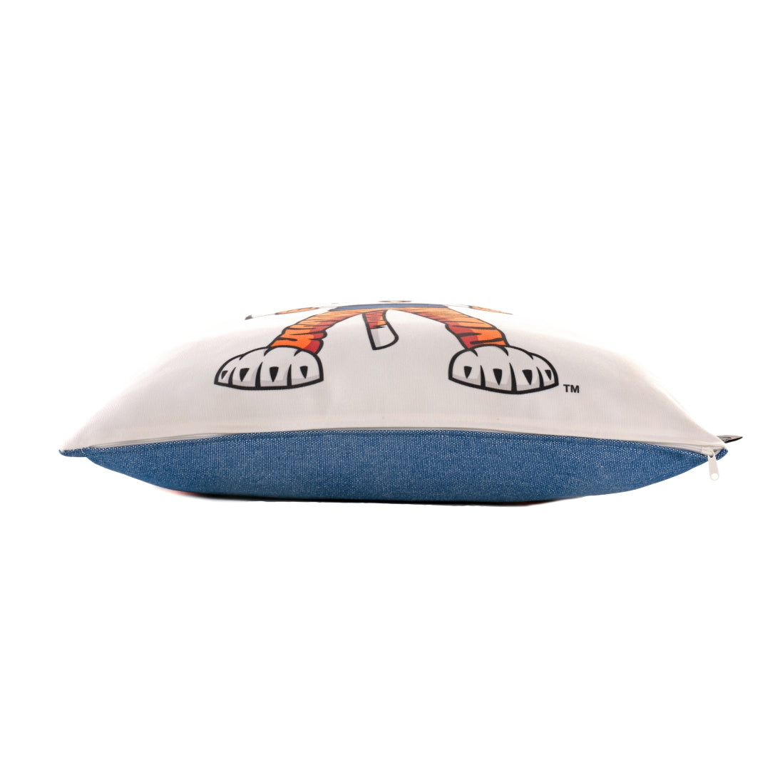 auburn tigers war eagle throw pillow side , zipper view