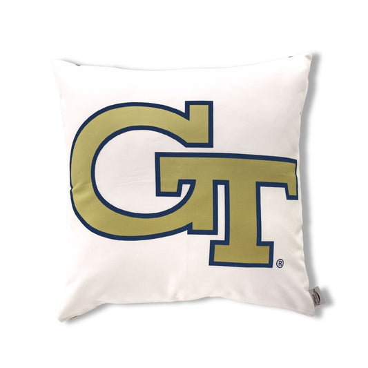 Georgia Tech interlocking GT logo throw pillow cover