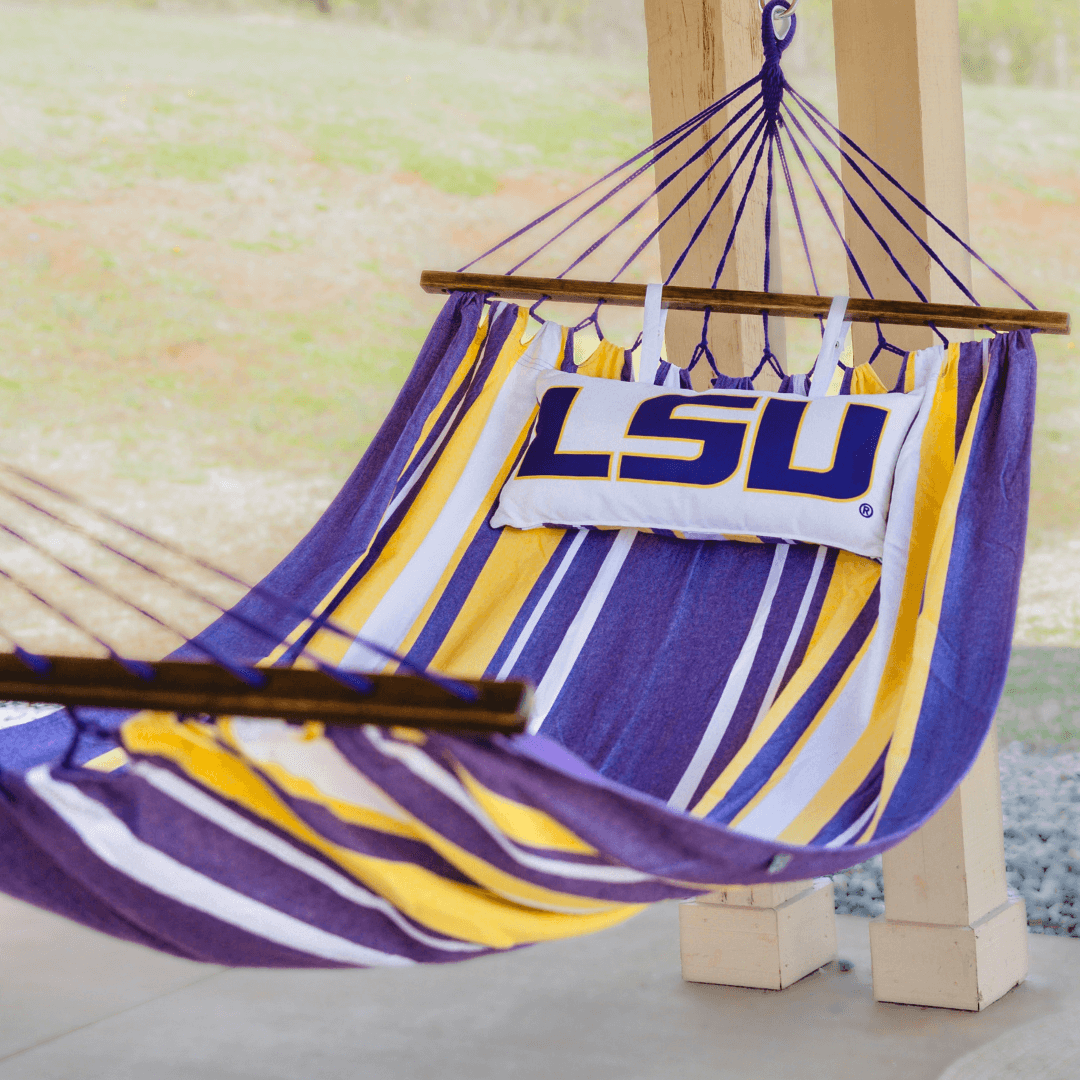 LSU Tigers Logo Hammock outdoors