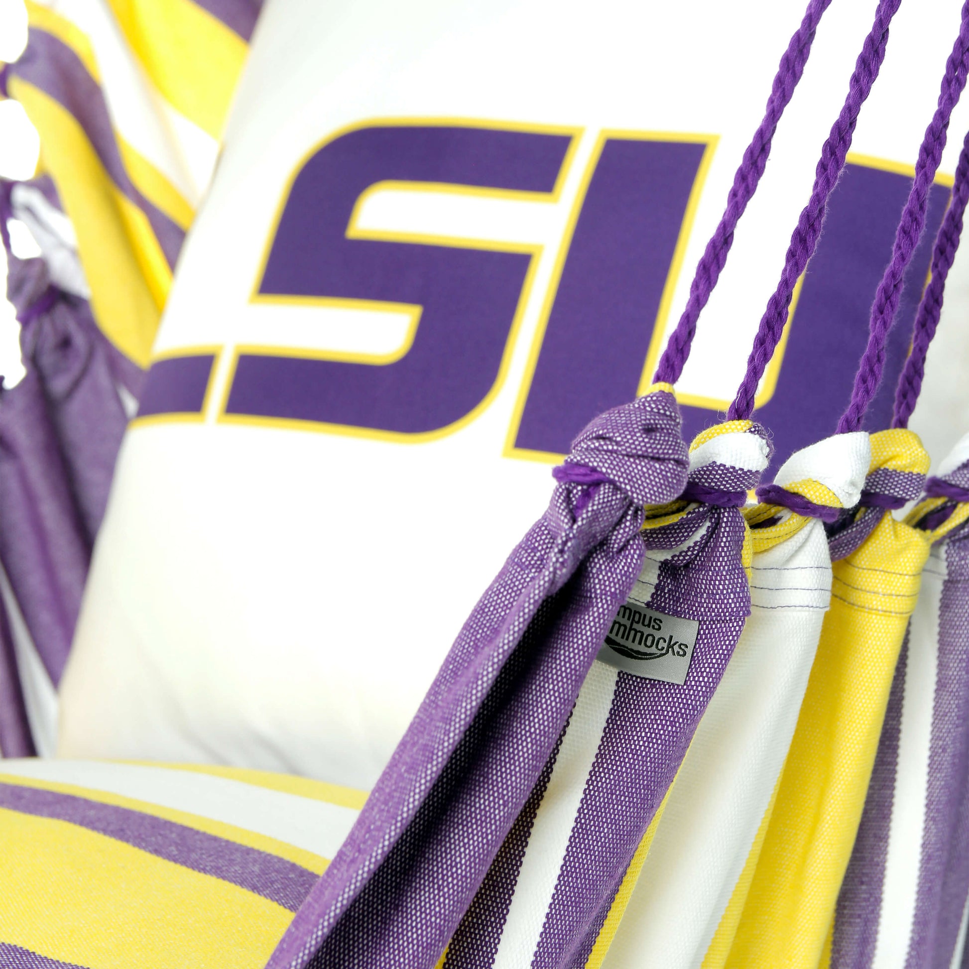 lsu chair swing logo hammock with cushion
