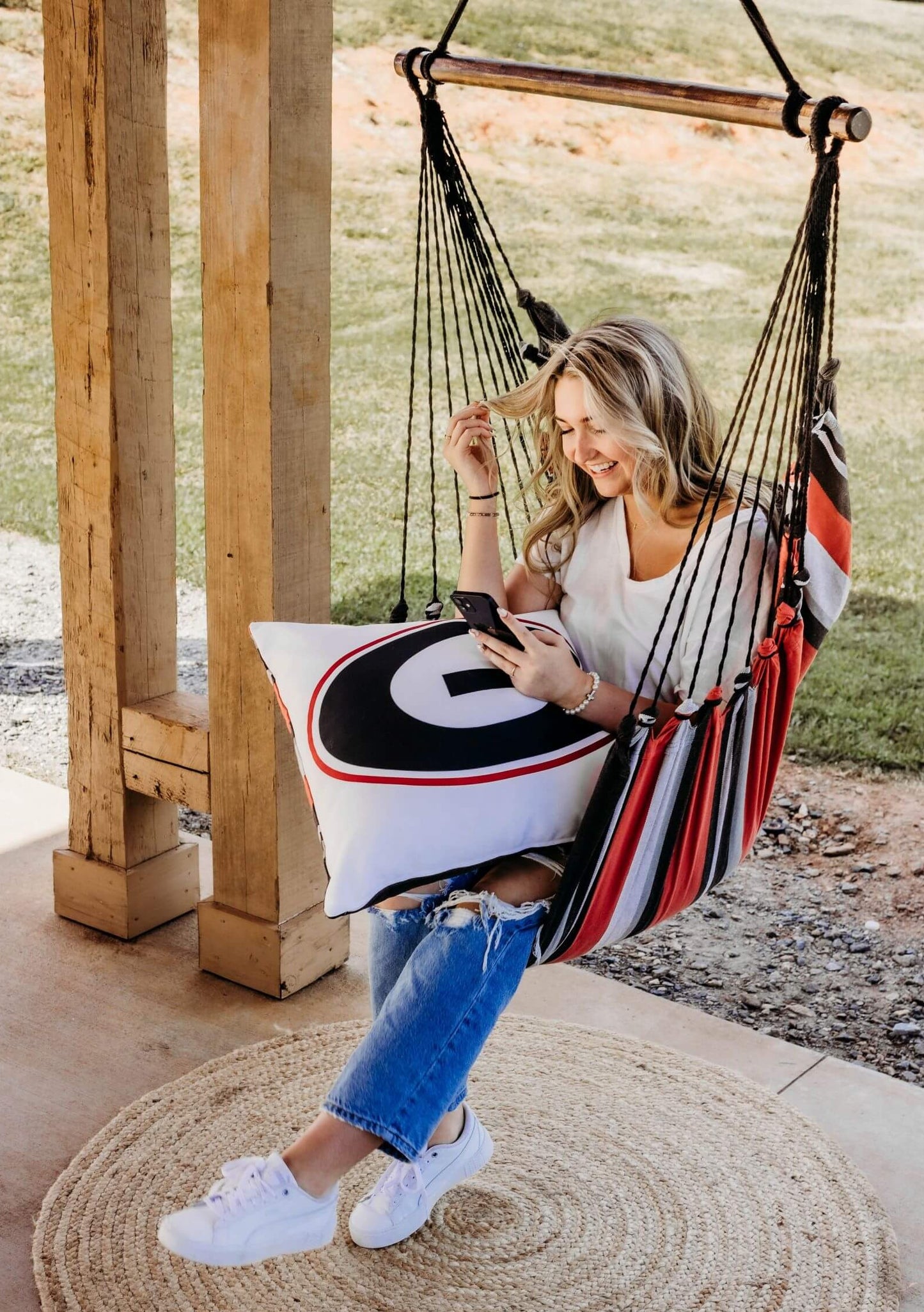 Georgia bulldogs chair swing hammock