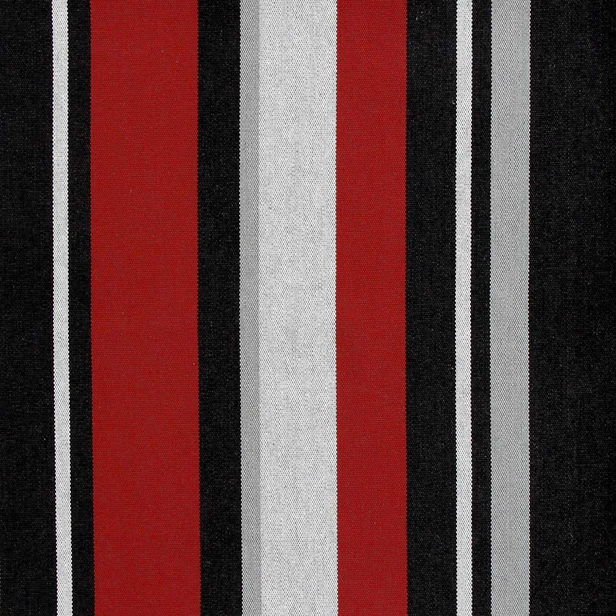 Red, black and gray striped UGA pillow fabric
