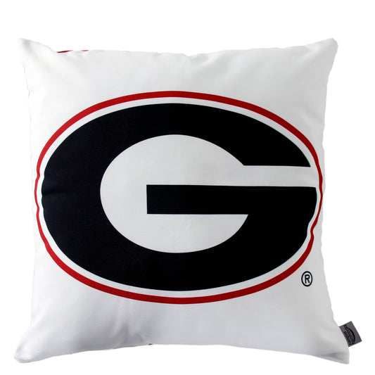 UGA pillow cover with the Georgia athletic logo