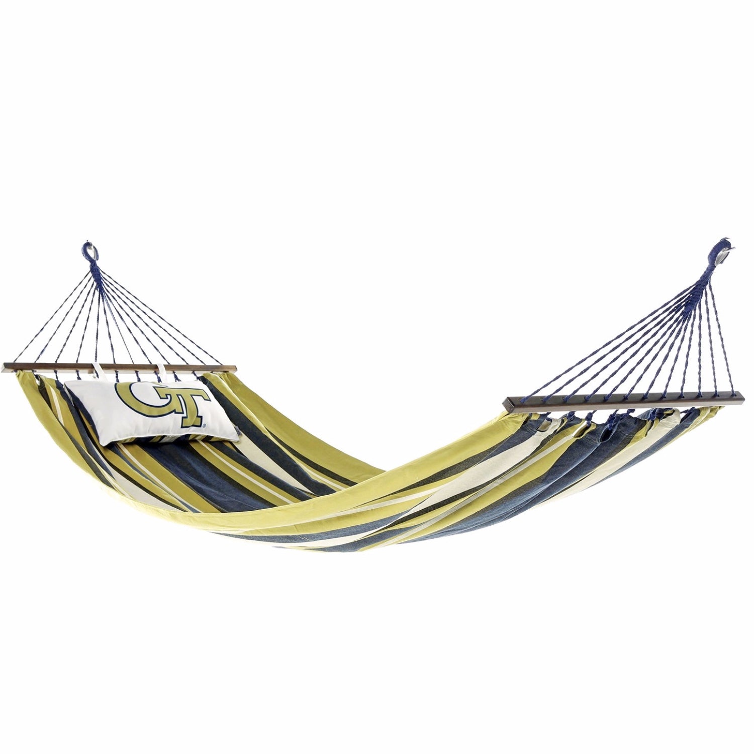 Striped Georgia Tech hammock  on a white background