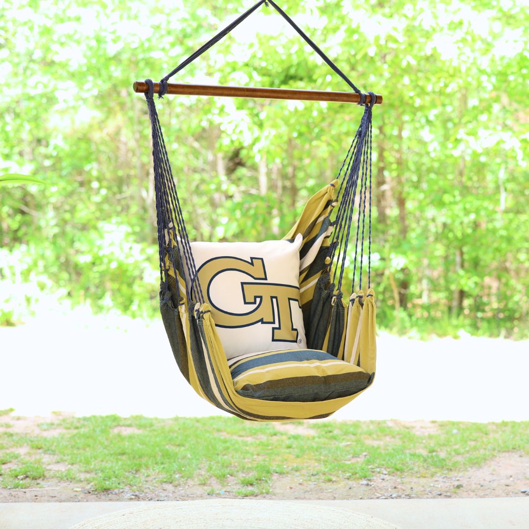 Wooden hanging swing discount chair