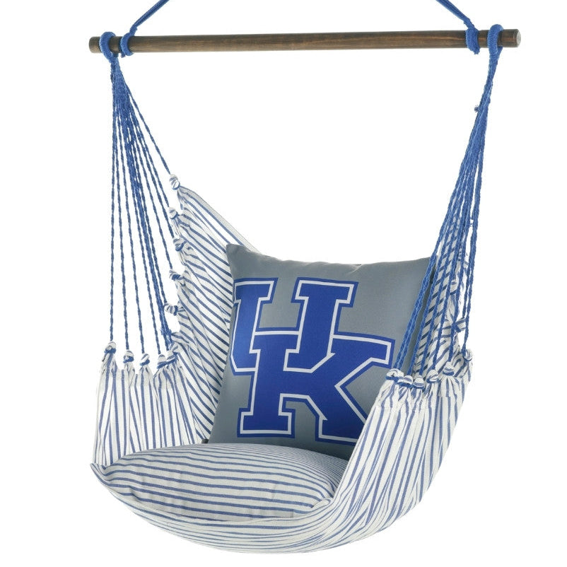 Hammock chair with Kentucky Wildcats logo on a white background