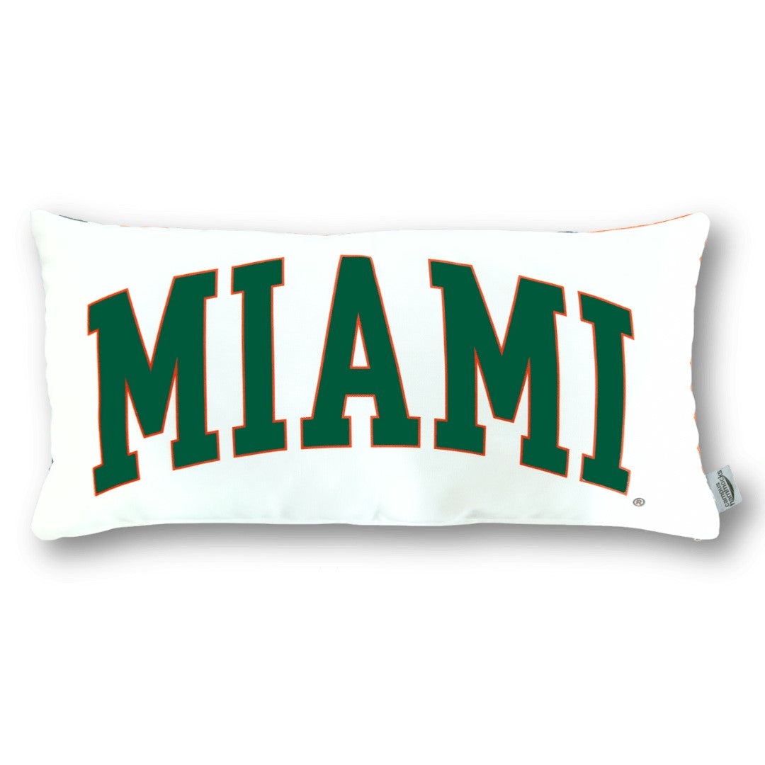 Miami Hurricanes Lumbar Pillow Cover Canes