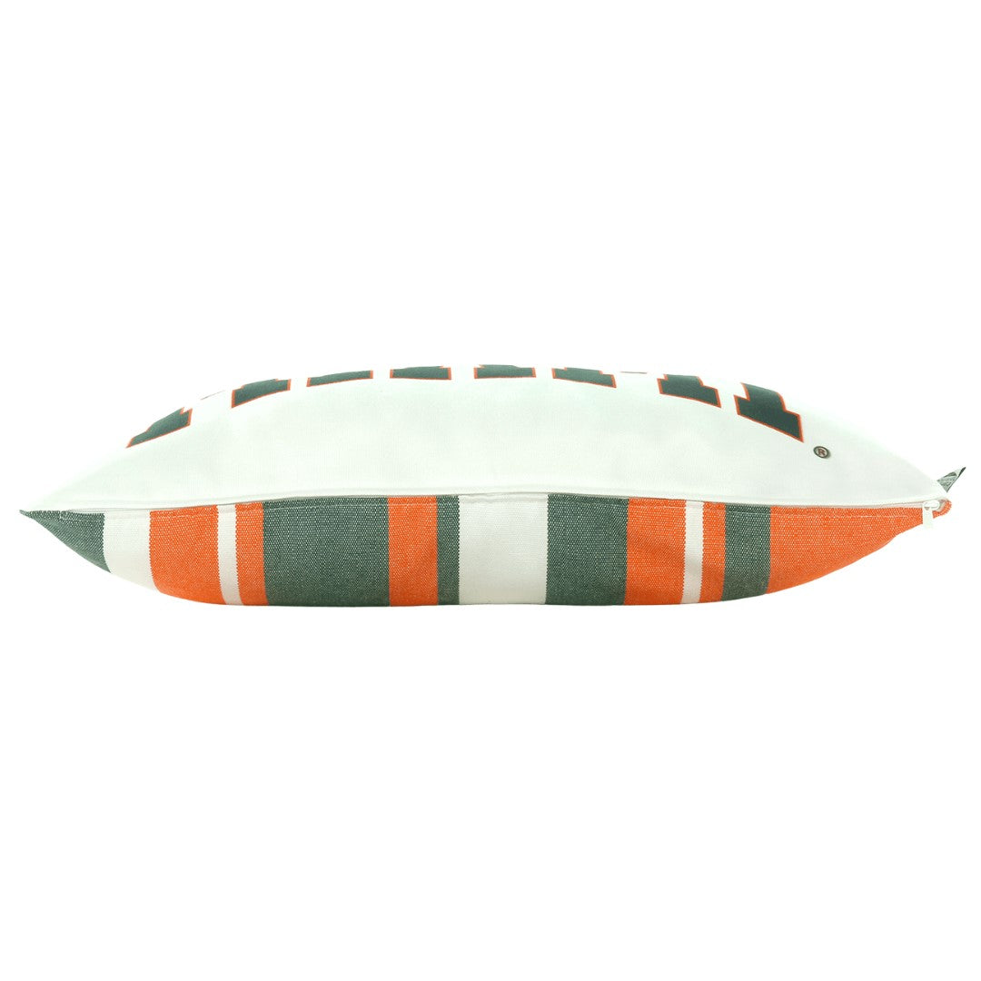 Miami Hurricanes Lumbar Pillow Cover with zipper