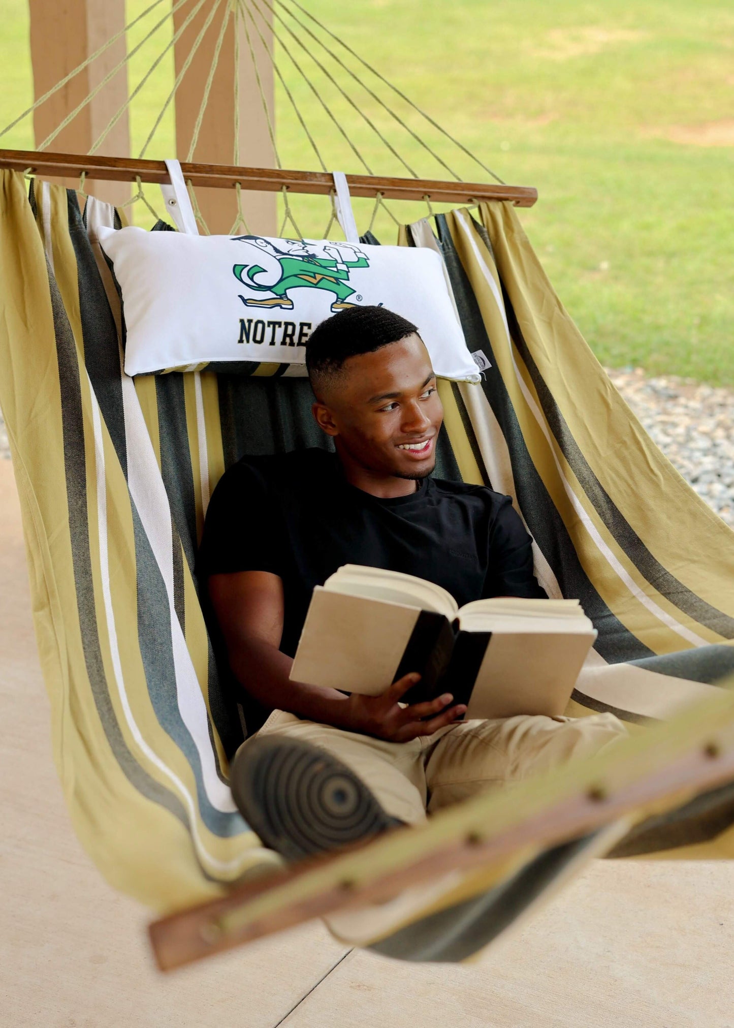 Notre Dame Fighting Irish Tailgate Mascot Hammock Outdoors