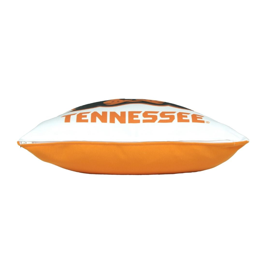 Orange and white football with 'TENNESSEE Vols smikey' text on a white background