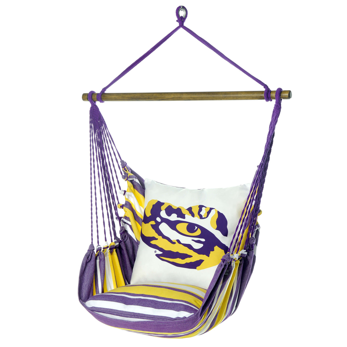 LSU Tigers Logo Hammock Chair Swing | LSU Outdoor Patio Furniture ...