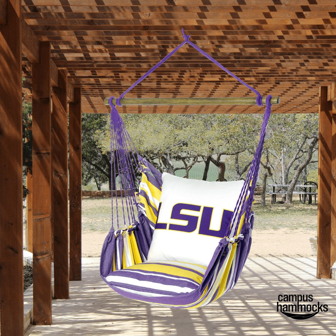 lsu chair swing logo hammock porch