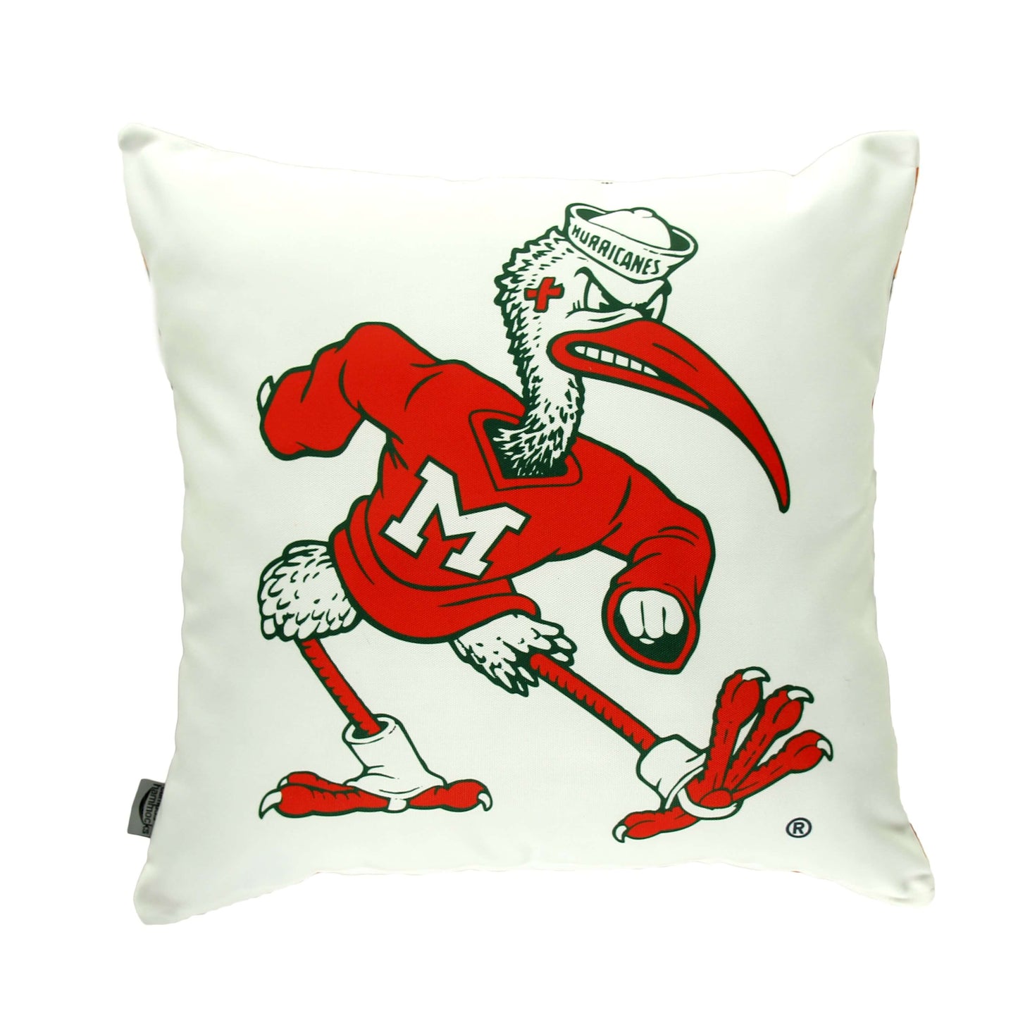 Miami hurricanes Ibis mascot pillow