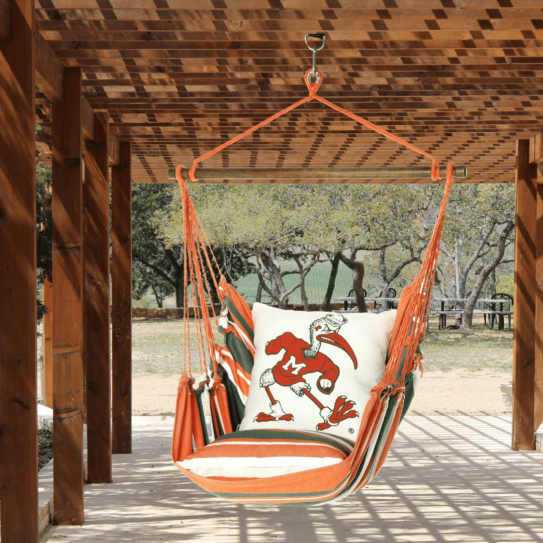 miami hurricanes mascot chair swing ibis