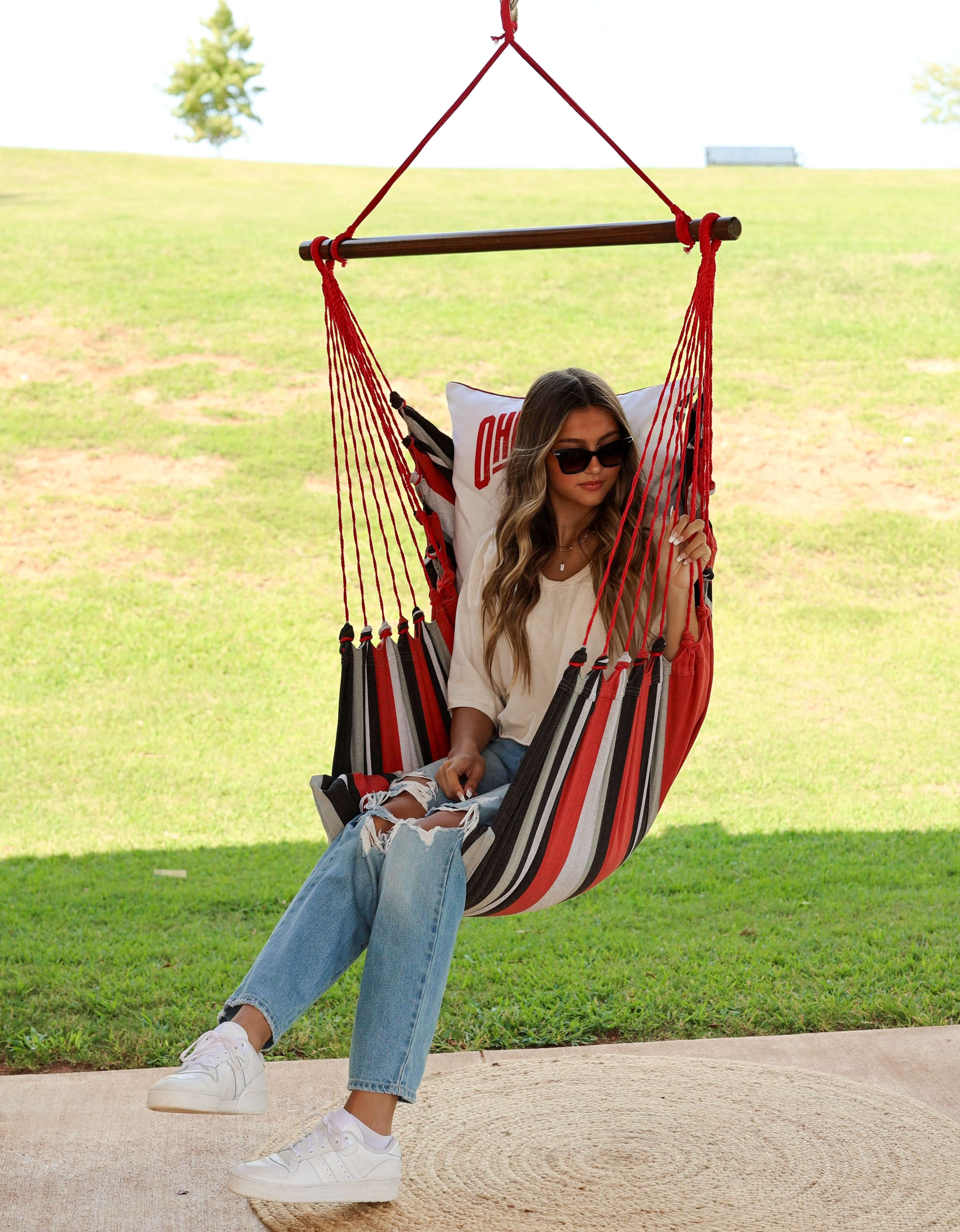 ohio state chair  tailgate hammock outdoors