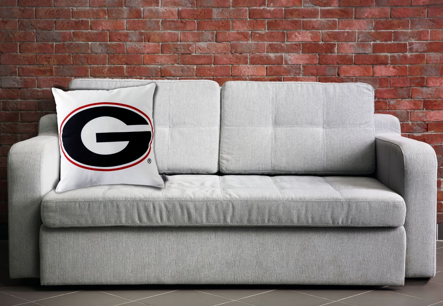 georgia bulldogs logo throw pillow sofa
