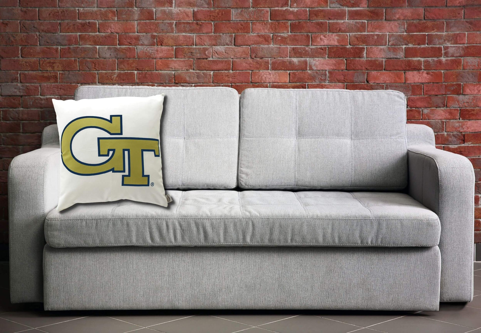 Georgia Tech Logo Throw Pillow Sofa