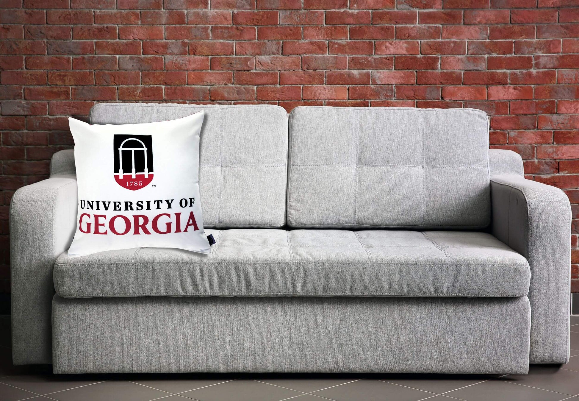 University of Georgia Arch Pillow Sofa
